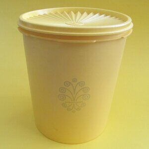 Vintage Tupperware Servalier Canister in Yellow